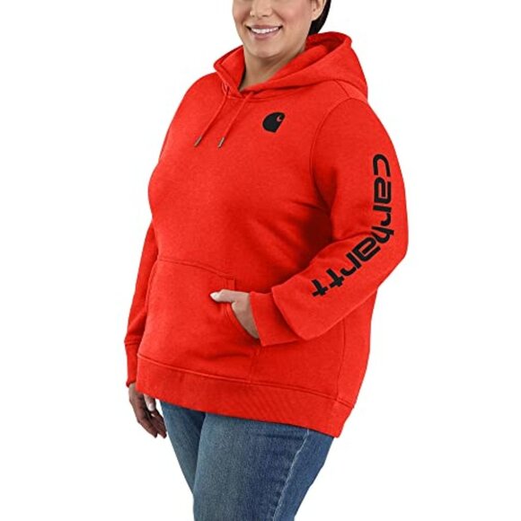 Carhartt Tops - NWT Carhartt Women's Clarksburg Graphic Sleeve Pullover Sweatshirt Currant 2X